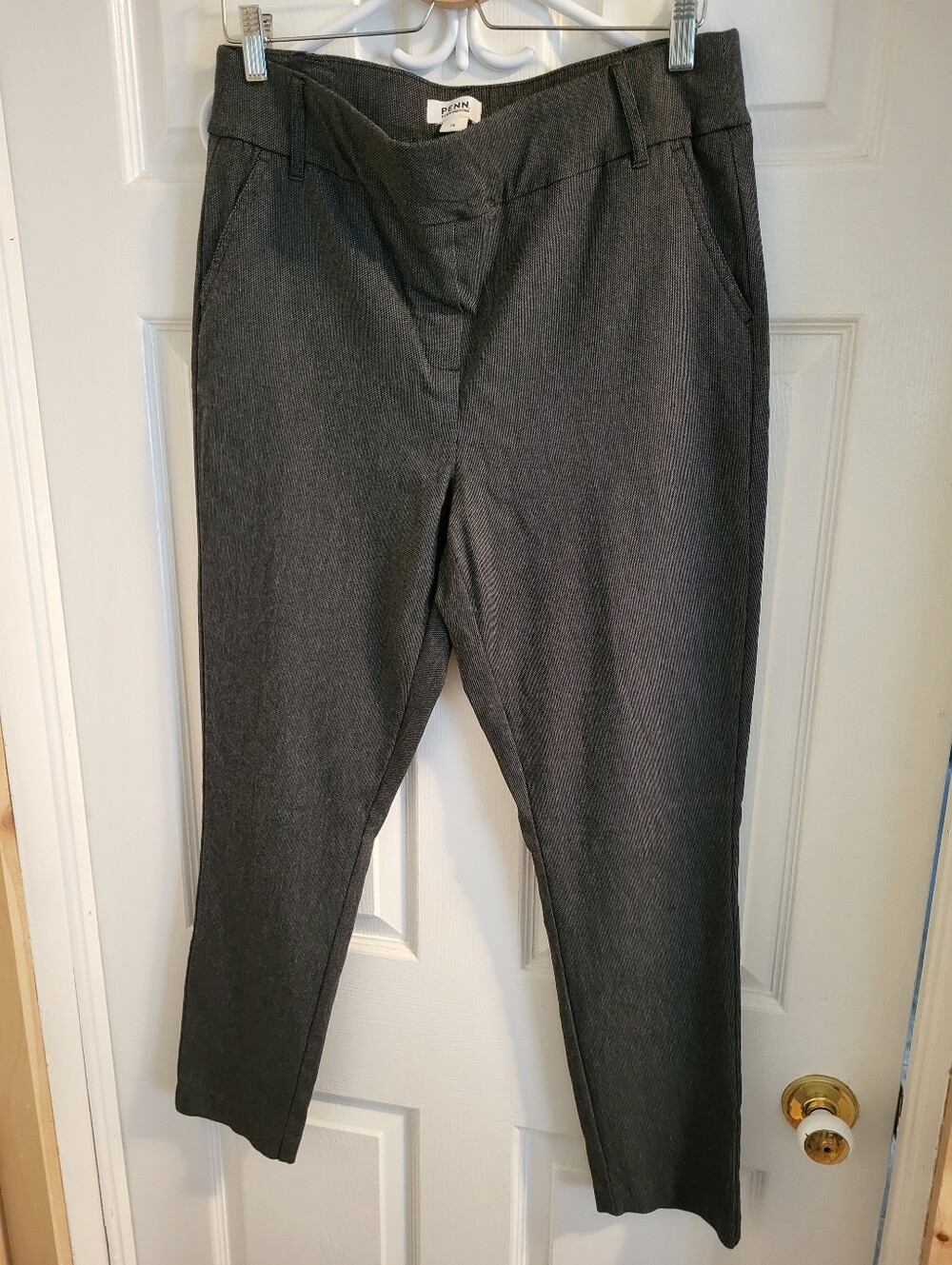 Gray Straight Dress Pants